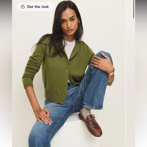 Reformation Clara Cashmere Crew Cardigan